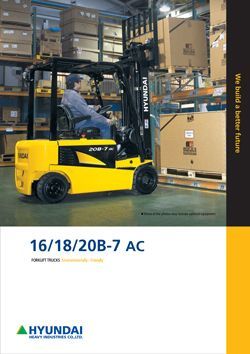 Буклет и спецификации на электропогрузчики Hyundau 16/18/20B-7