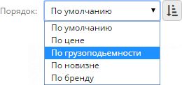 Сортировка товаров Сортировка товаров